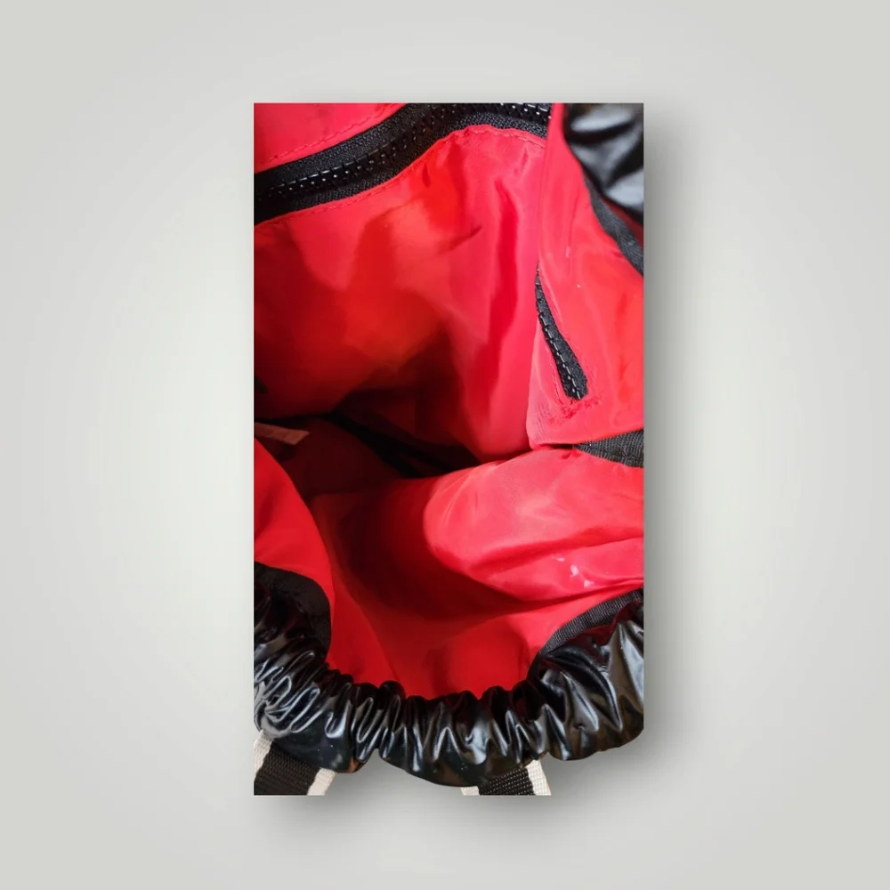 Zyia active quilted drawstring backpack USA Black Bag